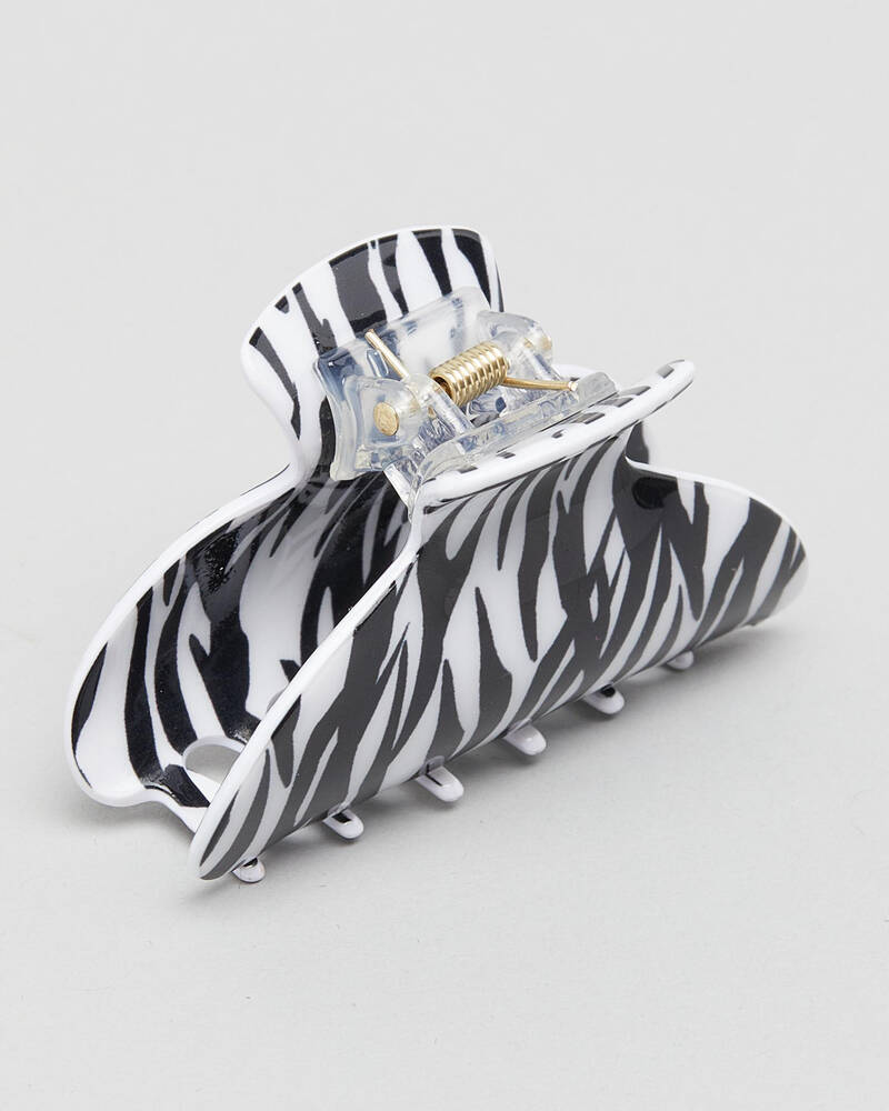 Karyn In LA Zebra Hair Claw Clip for Womens