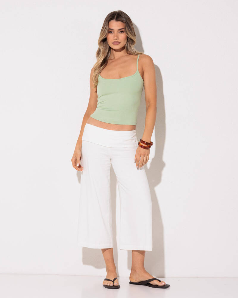 Mooloola Basic Fine Rib Cami Top for Womens