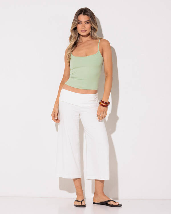 Mooloola Basic Fine Rib Cami Top for Womens