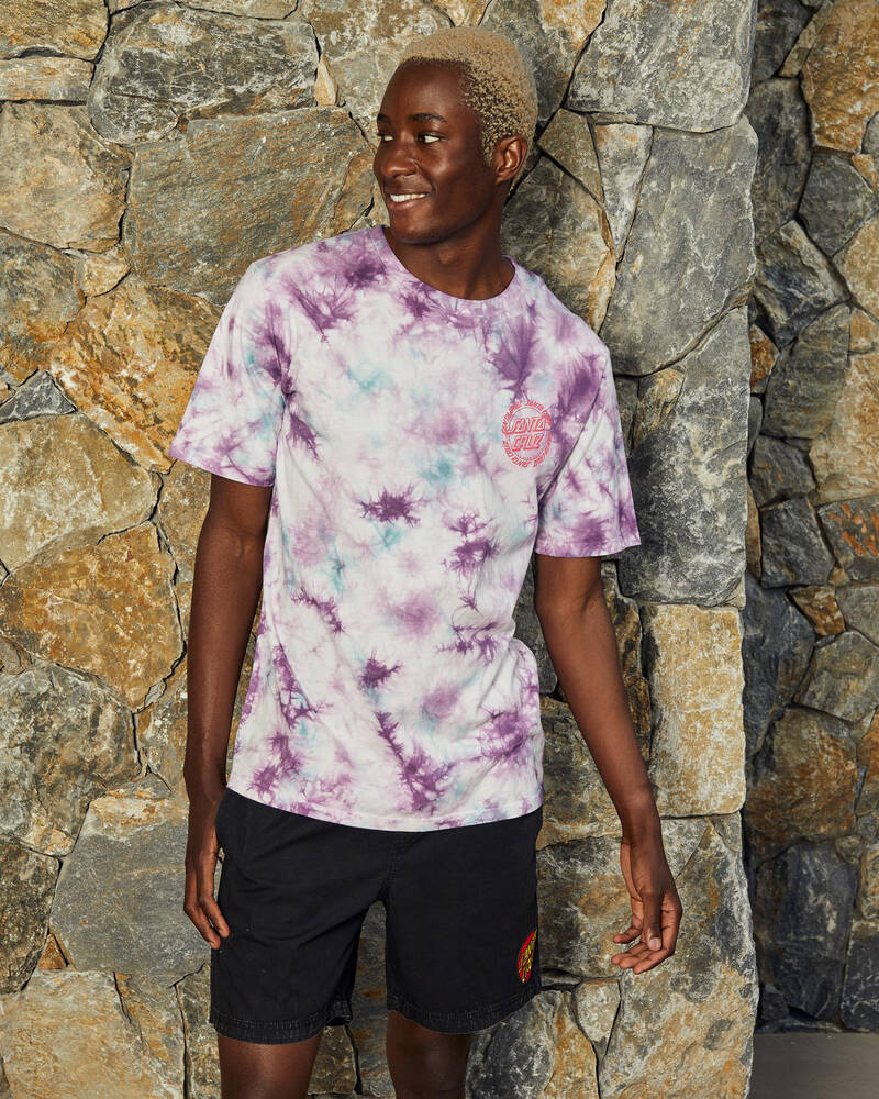 Santa Cruz Ringed Dot Mono Tie Dye T-Shirt for Mens