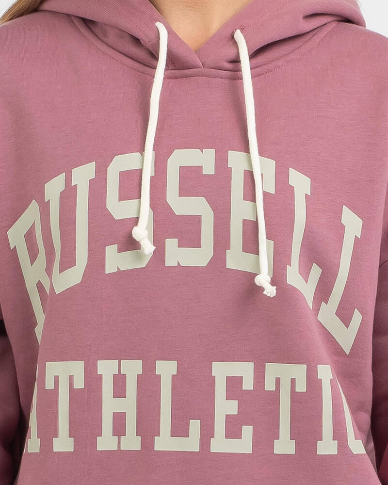 Shop Russell Athletic Track And Field Hoodie In Mesa Rose Fast Shipping & Easy Returns City