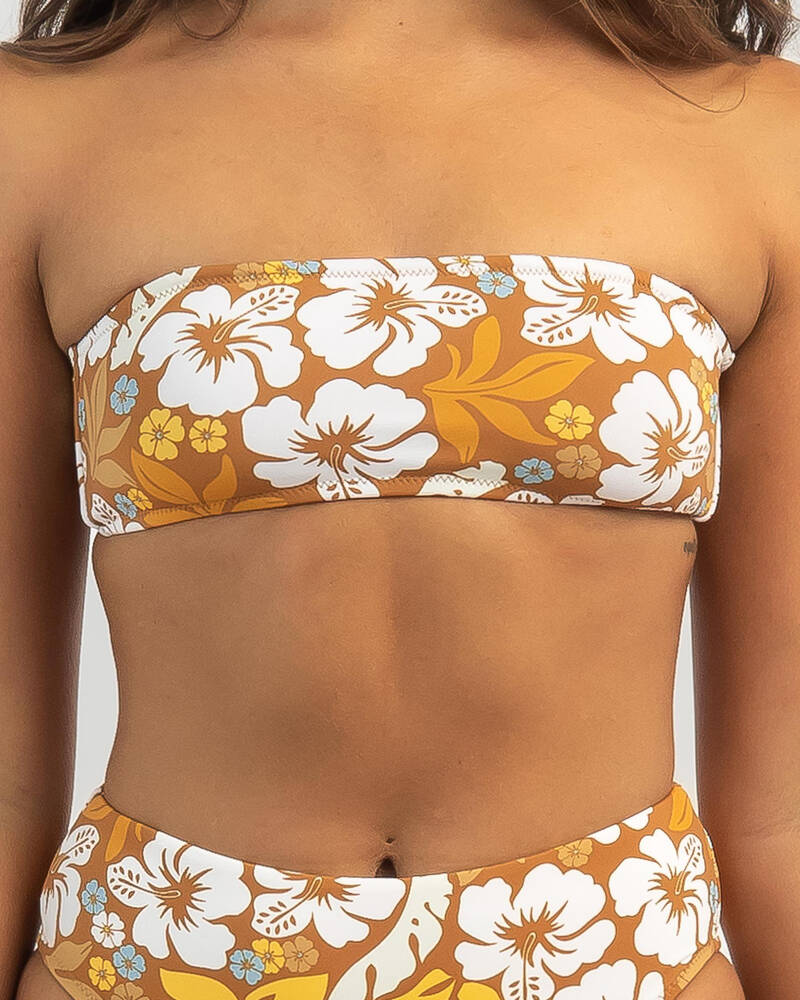 Rhythm Pacific Floral Bandeau Bikini Top for Womens