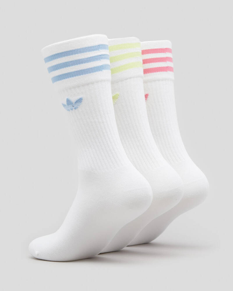 adidas Womens Solid Crew Sock Pack for Womens