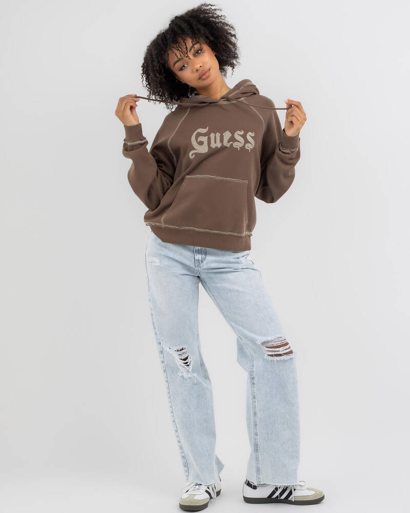 GUESS Stud Contrast Hoodie for Womens
