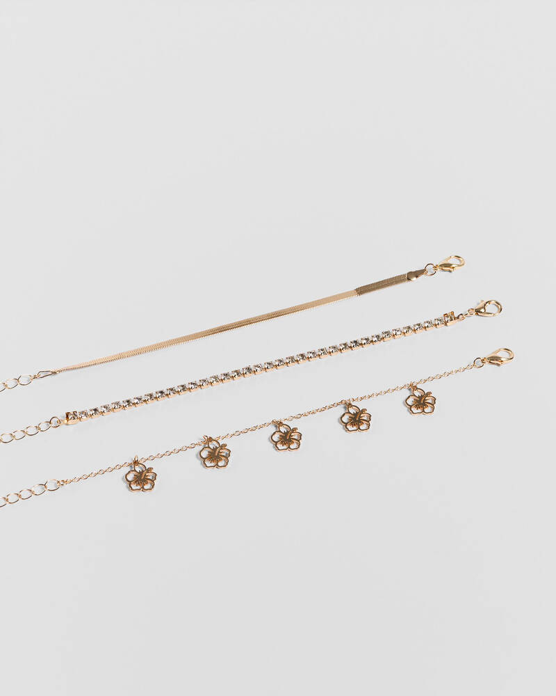 Karyn In LA Hibiscus Charm Bracelet Pack for Womens