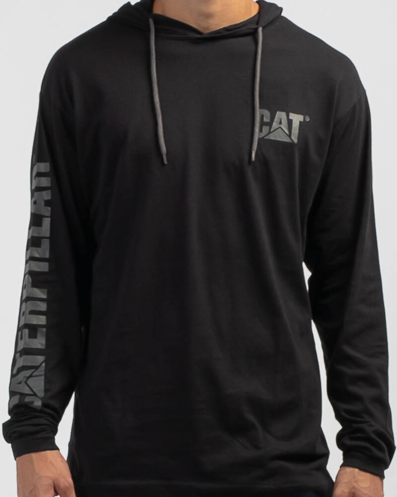 Cat UPF Hooded Long Sleeve T-Shirt for Mens