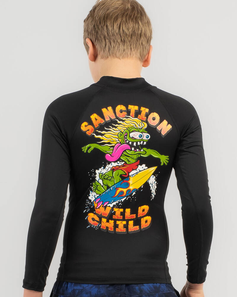 Sanction Boys' Radical Long Sleeve Rash Vest for Mens image number null