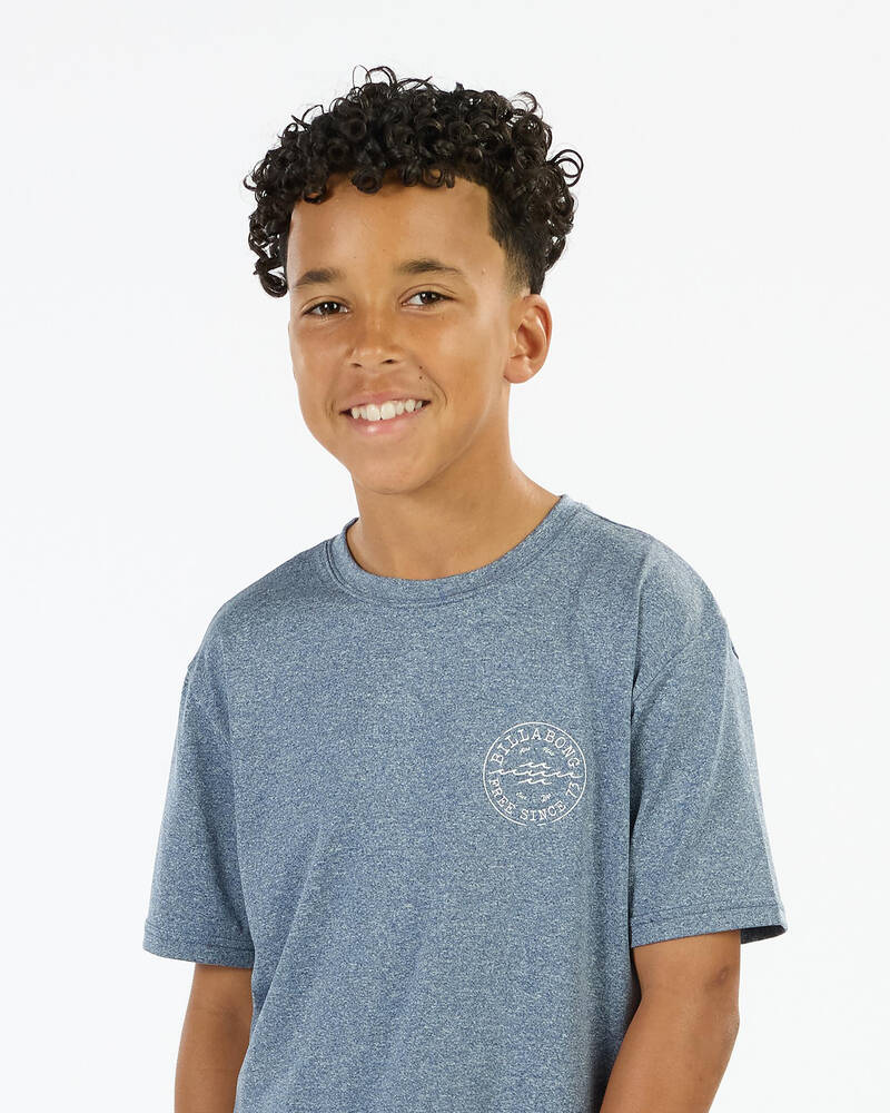 Billabong Boys Big Wave Daz Short Sleeve Rash Vest for Mens