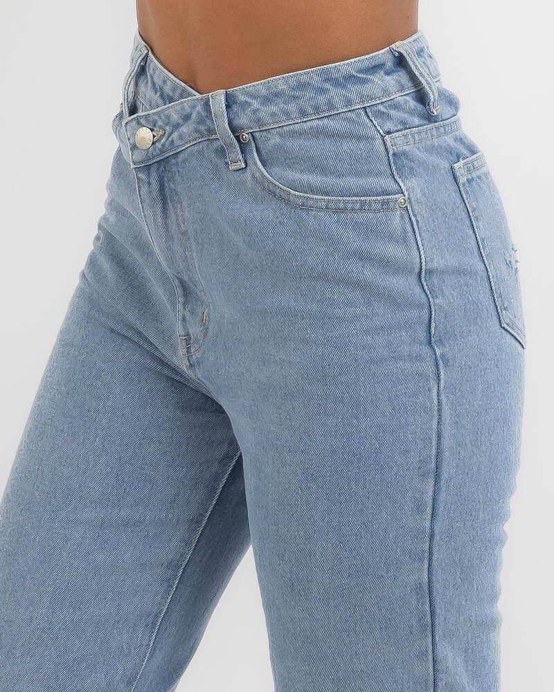 Rusty Chloe High Wide Straight Leg Jeans for Womens