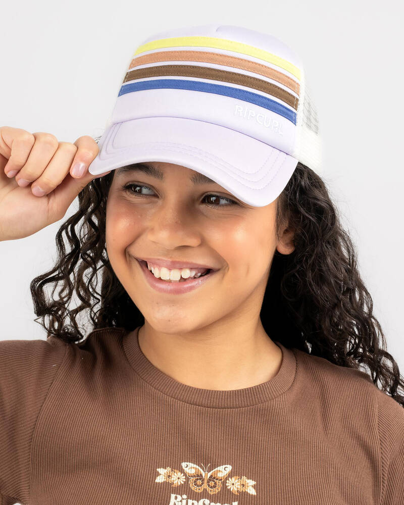 Shop Rip Curl Girls' Trippin Trucker Cap In Lilac - Fast Shipping