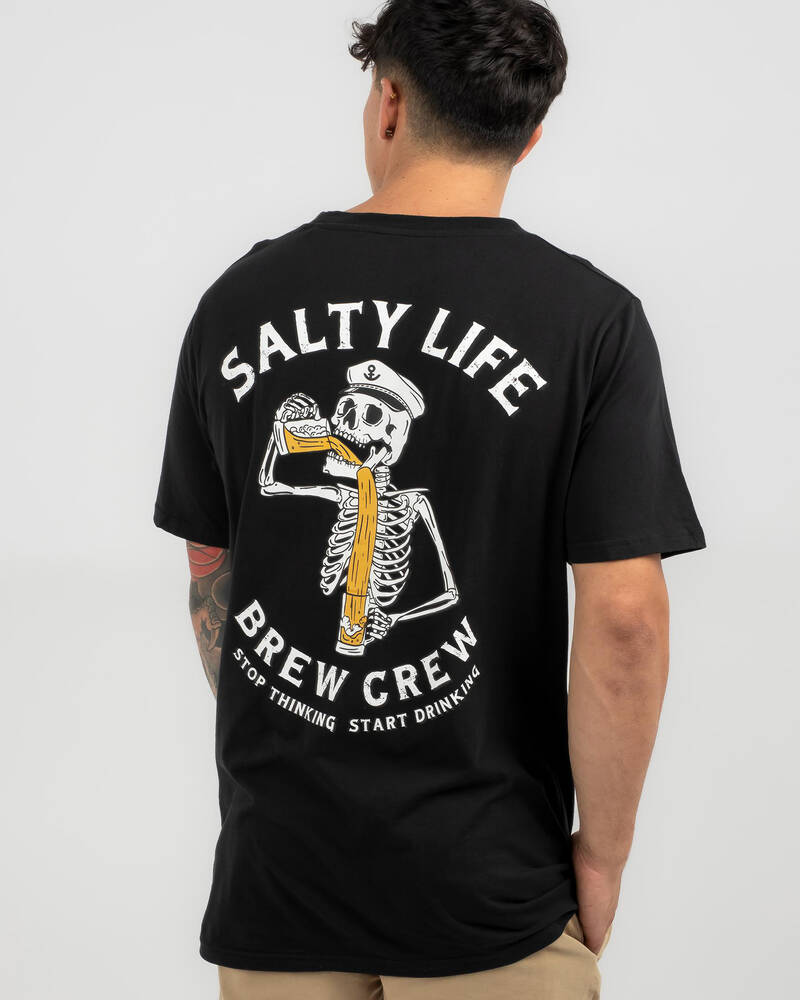 Salty Life Brew Crew T-Shirt for Mens