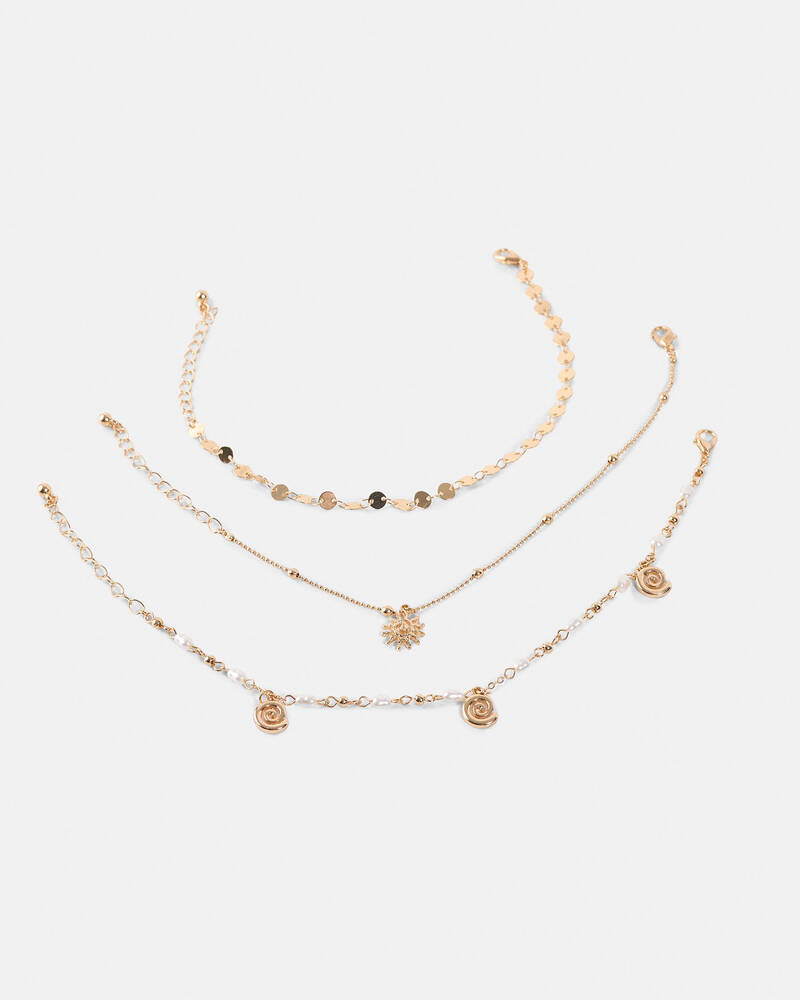 Karyn In LA Swirly Anklet Pack for Womens