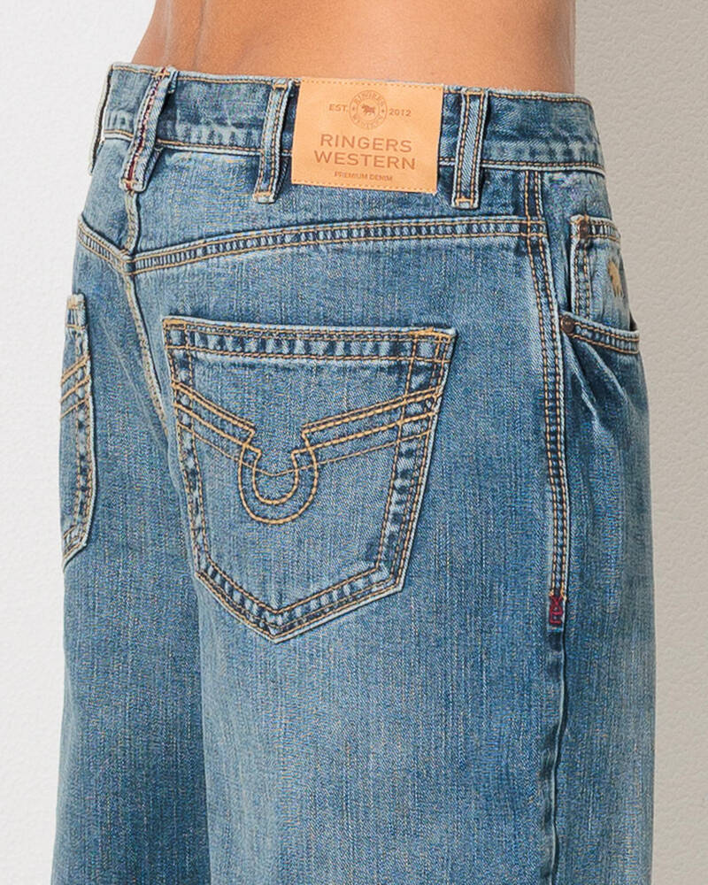 Ringers Western Granger Loose Straight Wide Jeans for Mens