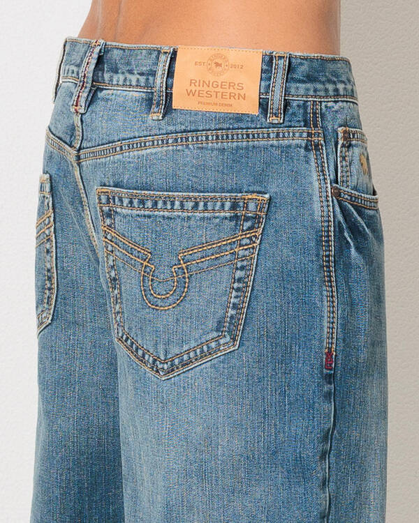 Ringers Western Granger Loose Straight Wide Jeans for Mens