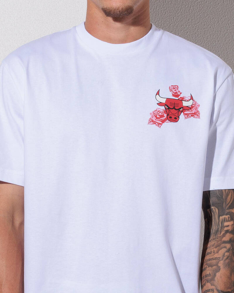 New Era Chicago Bulls Grunge Rose T-Shirt for Mens