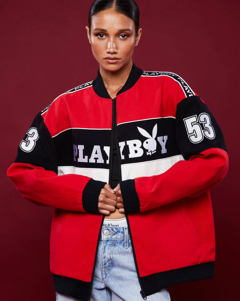 Playboy Race Car Bunny Jacket for Womens