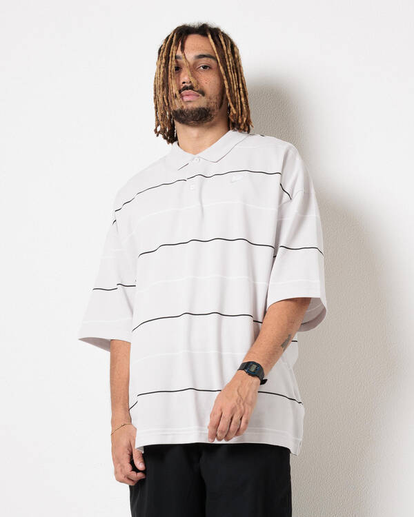 Club Stripe Oversized Polo Shirt