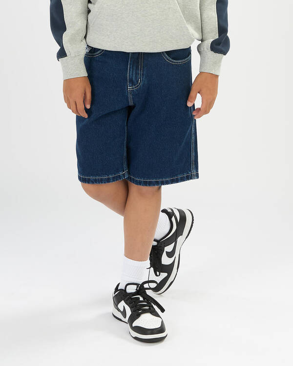Boys' Medina Script Denim Shorts
