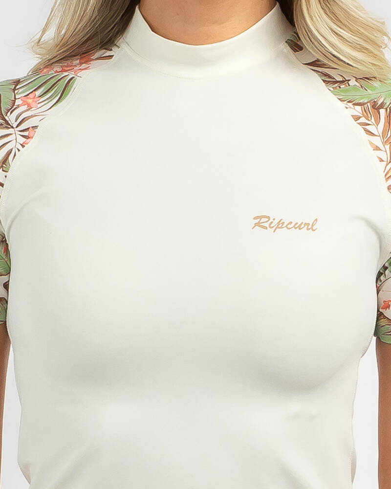 Rip Curl La Quinta Short Sleeve UPF Rash Vest for Womens