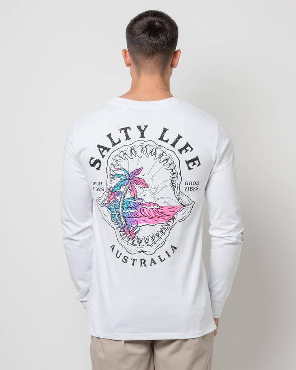 Salty Life High Tide Long Sleeve T-Shirt for Mens