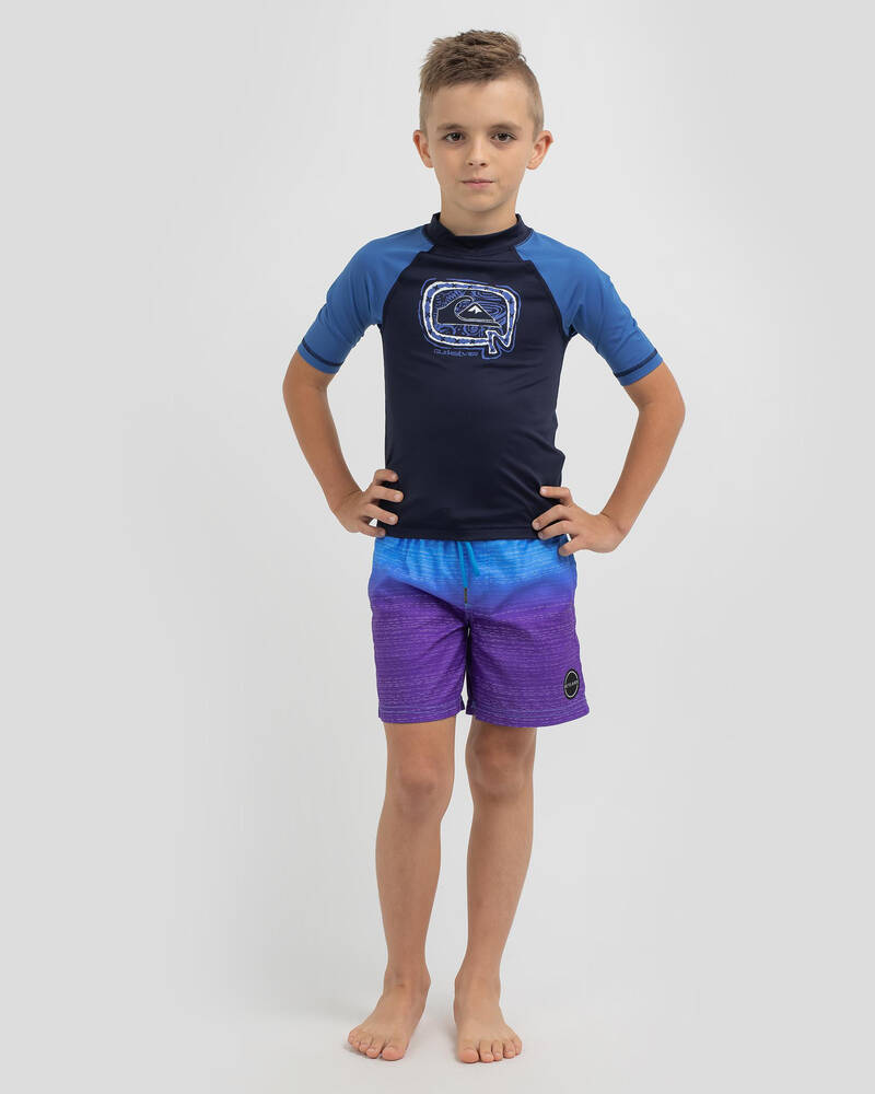 Quiksilver Toddlers' Bubble Trouble Short Sleeve Rash Shirt for Mens