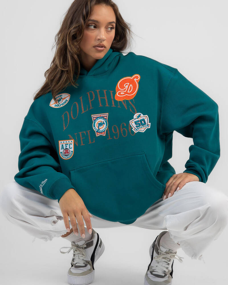 Mitchell & Ness Miami Dolphins Touchline Hoodie for Womens