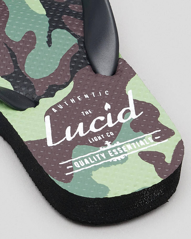 Lucid Junior Boys' Camo Wedge Thongs for Mens