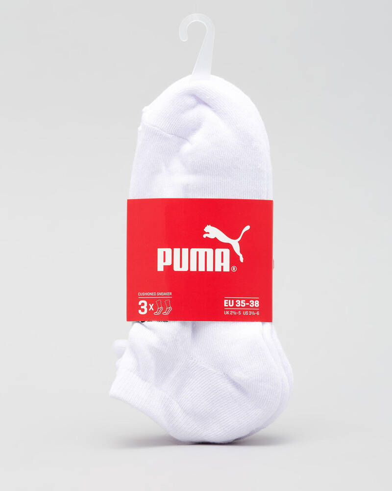 Puma Boys' Sneaker Cushioned Crew Socks 3 Pack for Mens