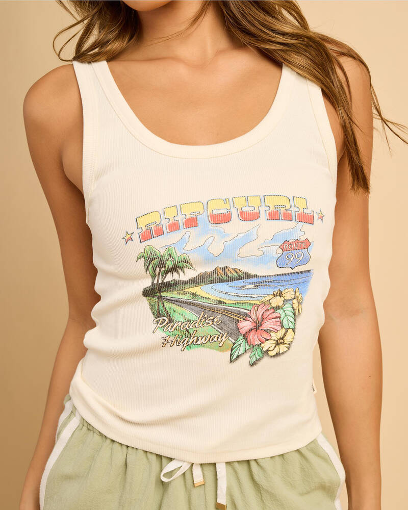 Rip Curl Pacific Rider Ribbed Tank Top for Womens