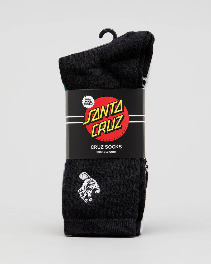 Santa Cruz Mono Hand Socks 4 Pack for Mens