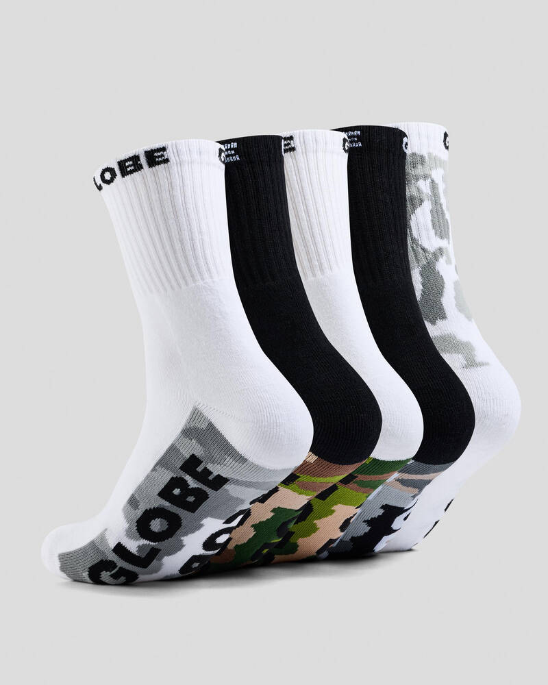 Globe Malcom Crew Socks 5 Pack for Mens