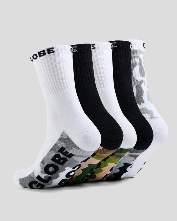 Globe Malcom Crew Socks 5 Pack for Mens