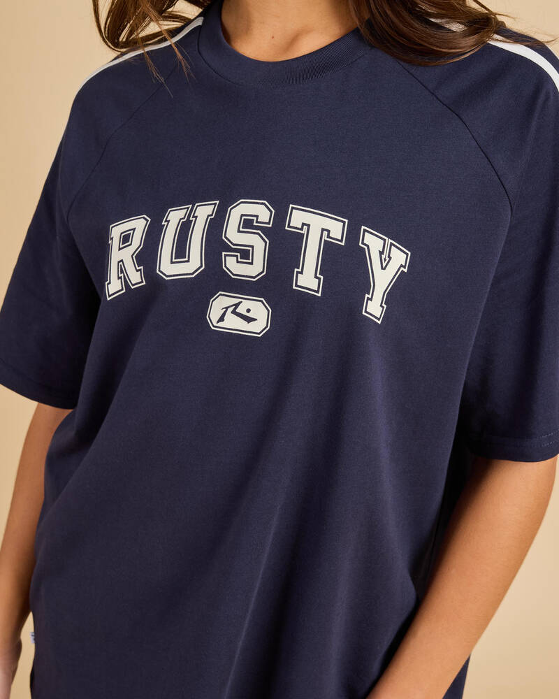 Rusty All Saint Collegiate OG Oversized T-Shirt for Womens