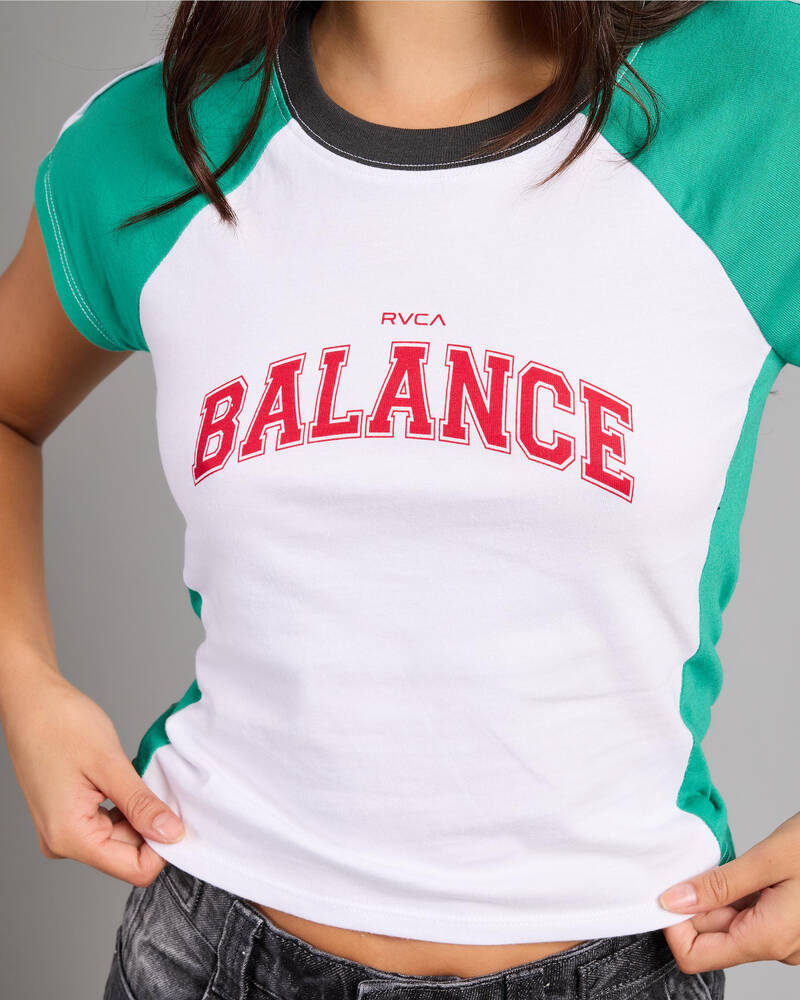 RVCA Balance Shrunken Raglan T-Shirt for Womens