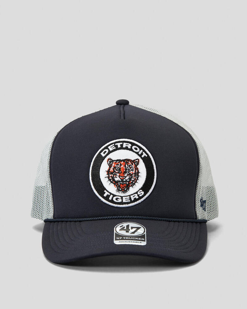 Forty Seven Detroit Tigers Cooperstown Patch 47 Trucker Cap for Mens