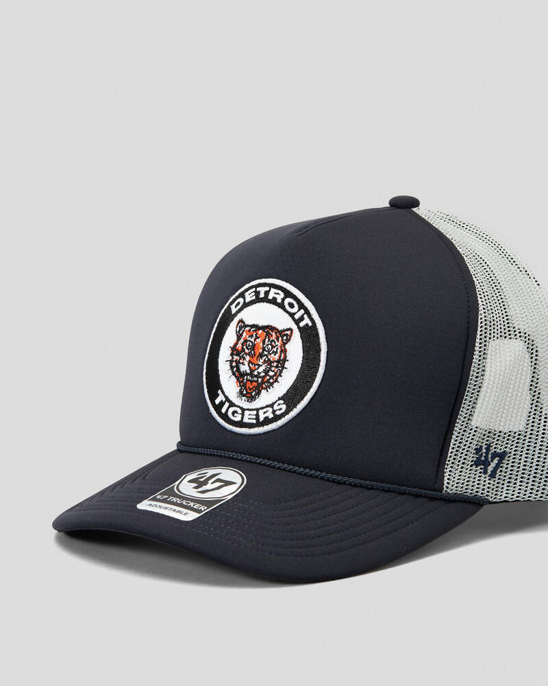 Forty Seven Detroit Tigers Cooperstown Patch 47 Trucker Cap for Mens