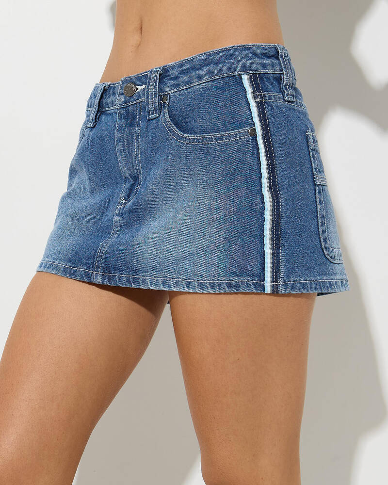 Rusty Flip Mommy Low Rise Mini Denim Skirt 2.0 for Womens