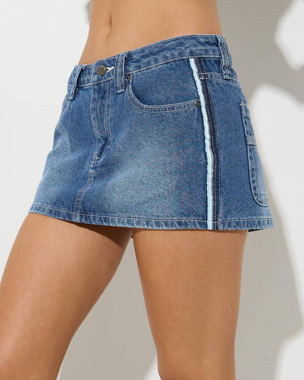 Rusty Flip Mommy Low Rise Mini Denim Skirt 2.0 for Womens