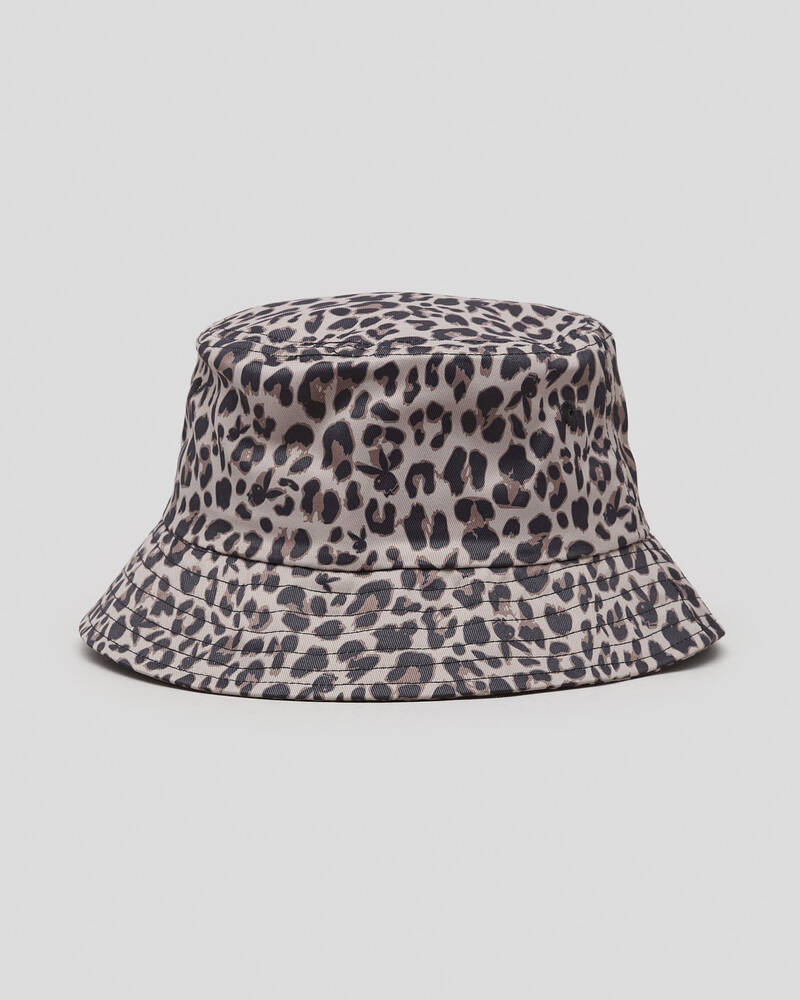 Playboy Leopard Bunny Bucket Hat for Womens