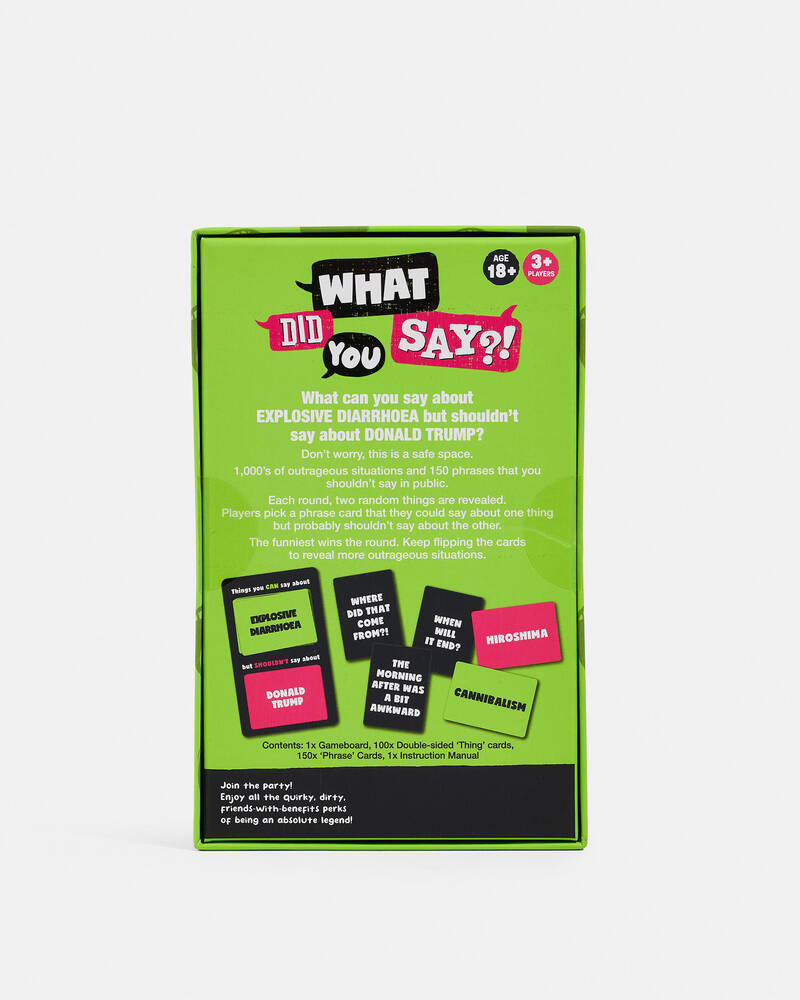 Funnybone What Did You Say? Game for Unisex