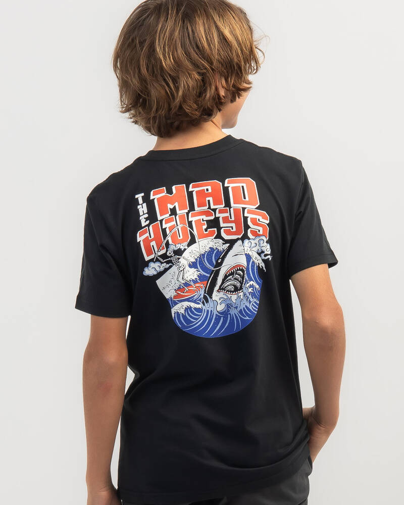 The Mad Hueys Boys' Surfer Shark T-Shirt for Mens
