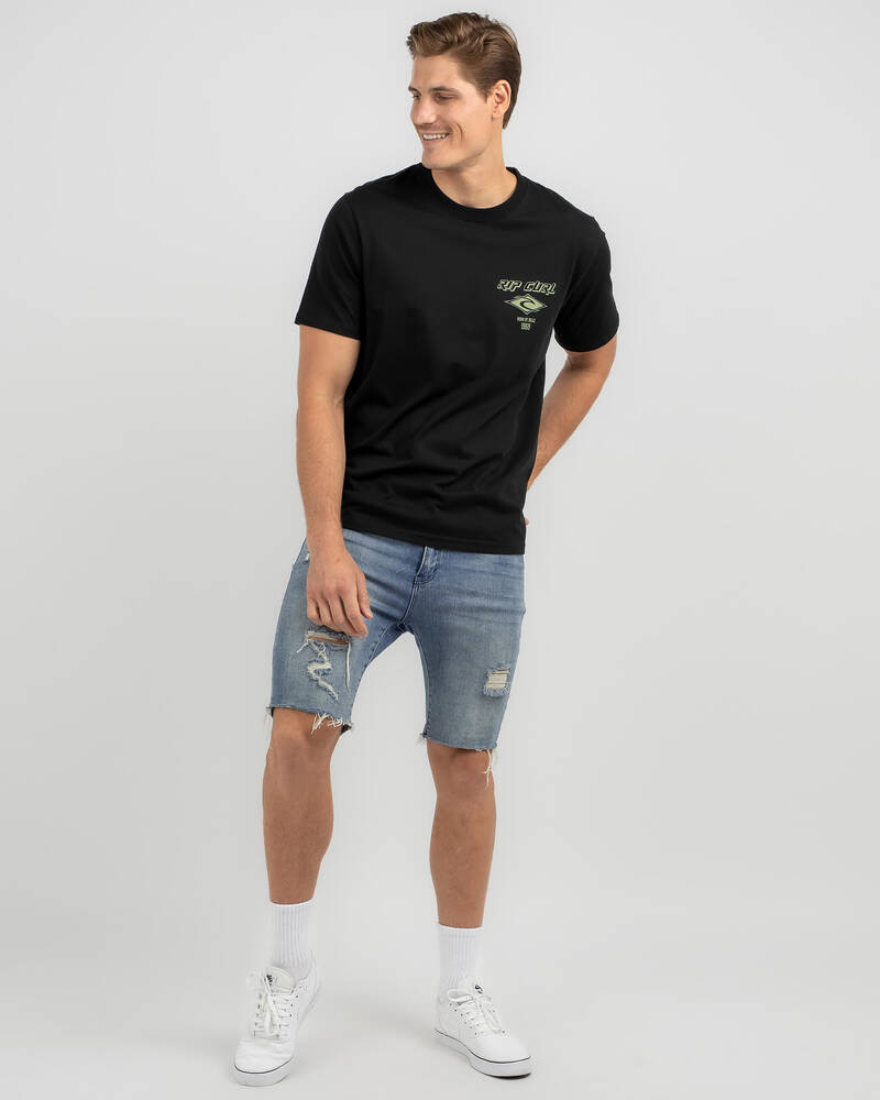 Rip Curl Fade Out Icon T-Shirt for Mens