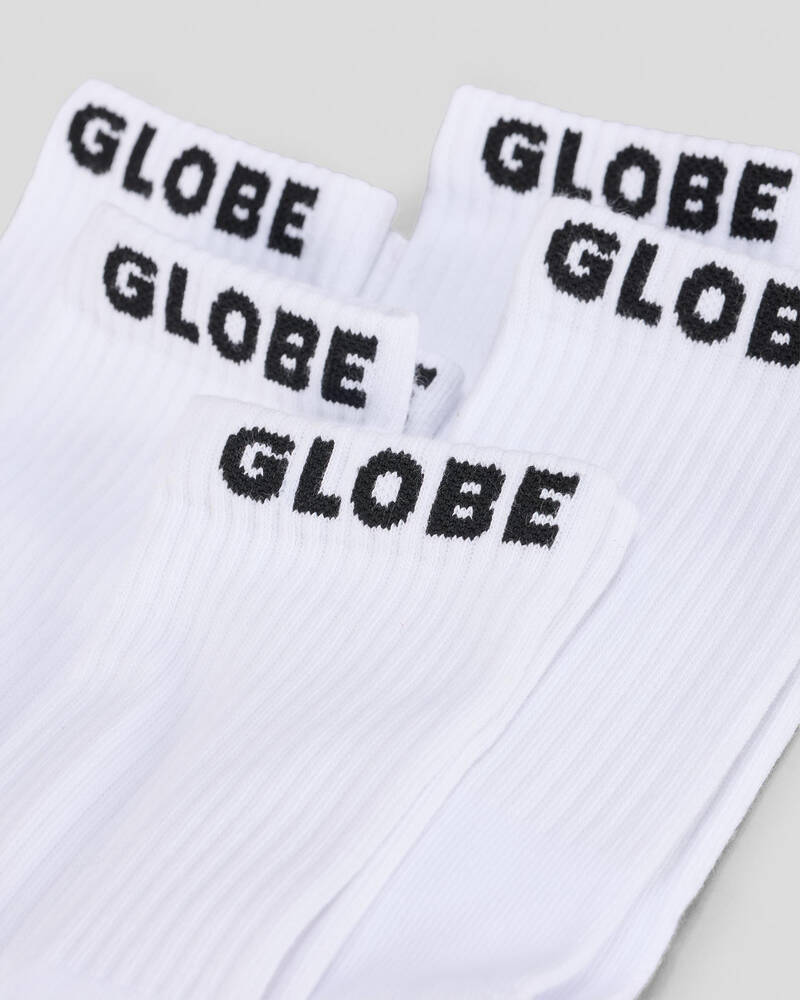 Globe Whiteout Crew Socks 5 Pack for Mens