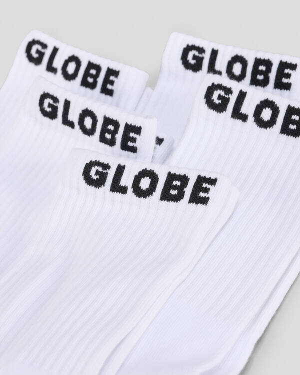 Globe Whiteout Crew Socks 5 Pack for Mens