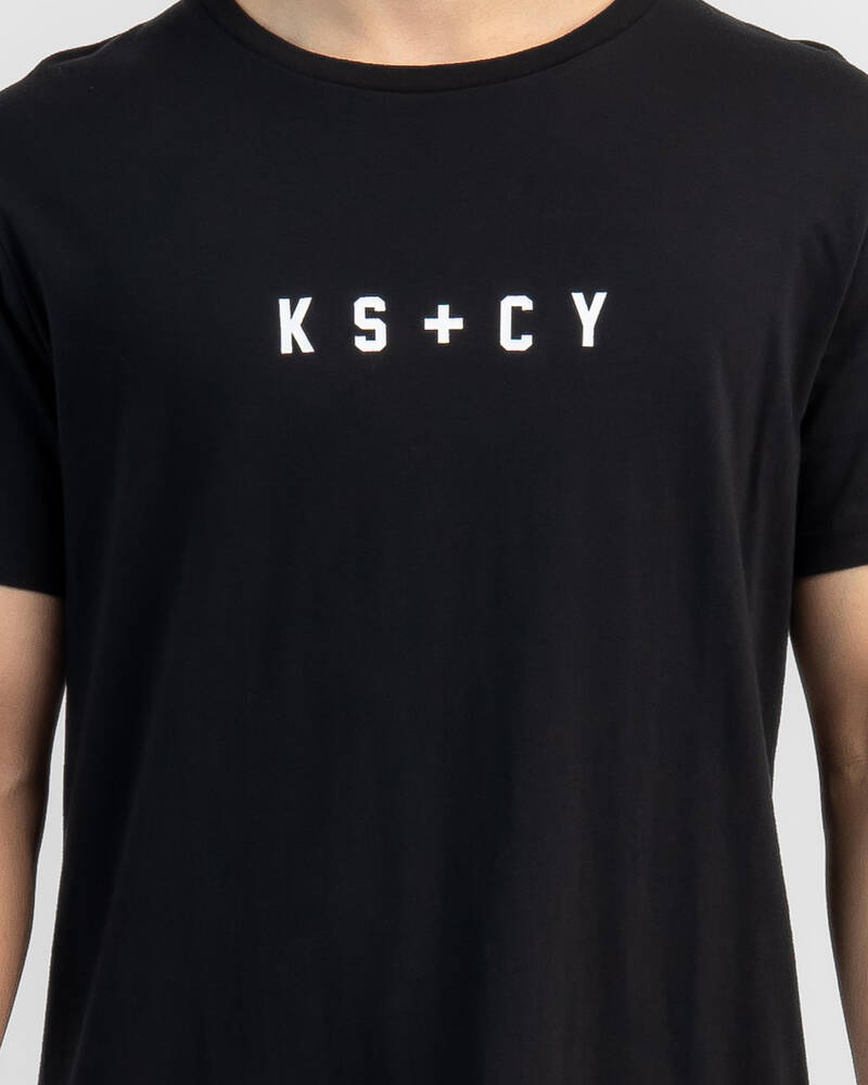 Kiss Chacey Laceration Dual Curved T-Shirt for Mens