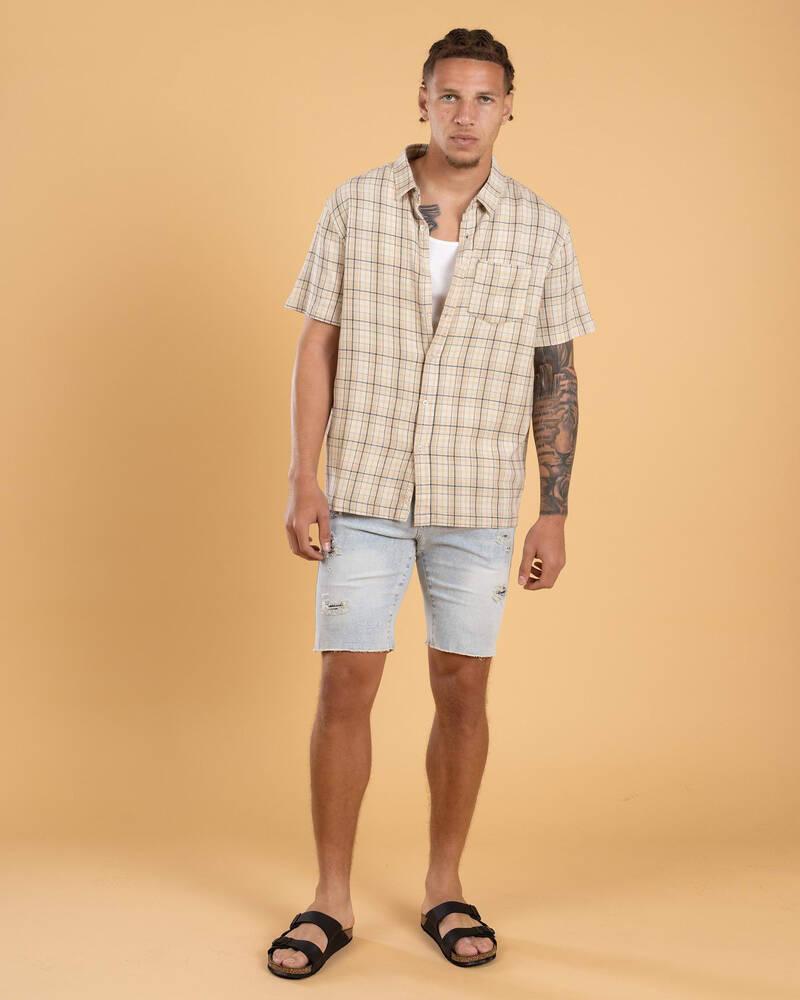 Lucid Ingrained Short Sleeve Shirt for Mens