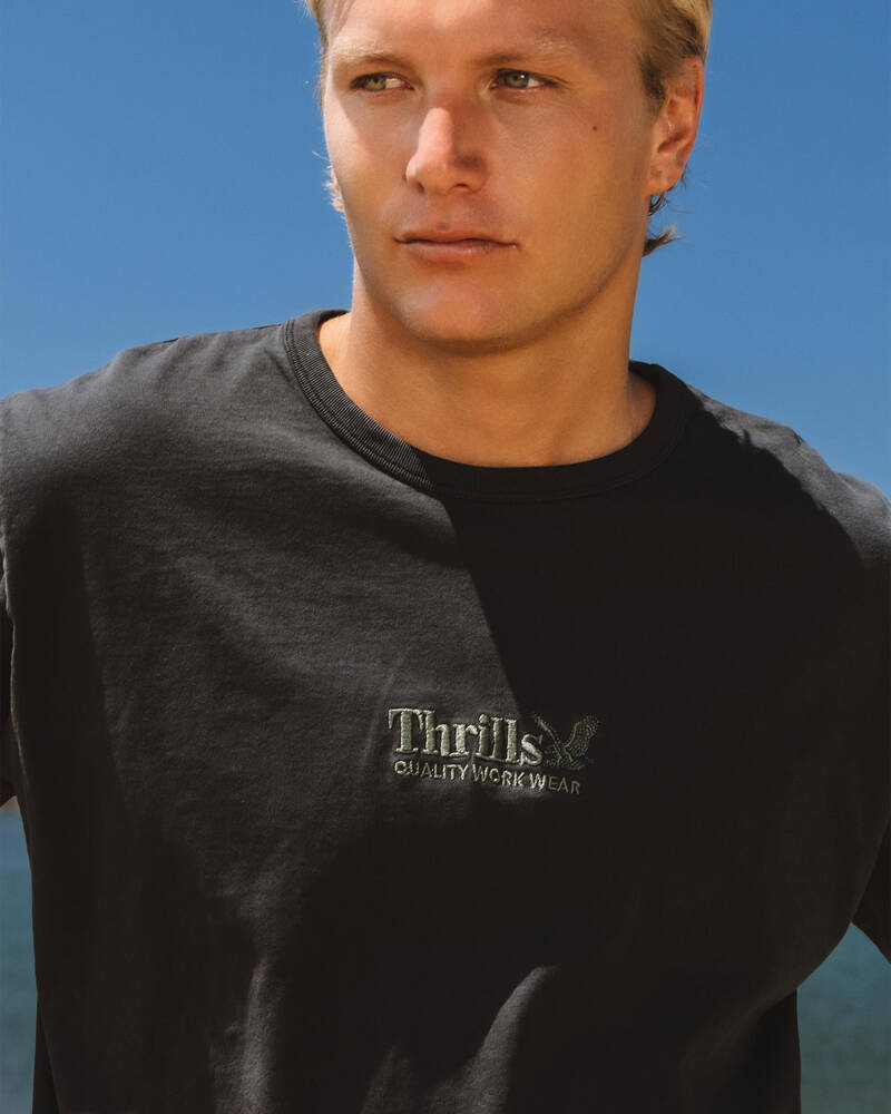 Thrills Workwear Embro Merch Fit T-Shirt for Mens