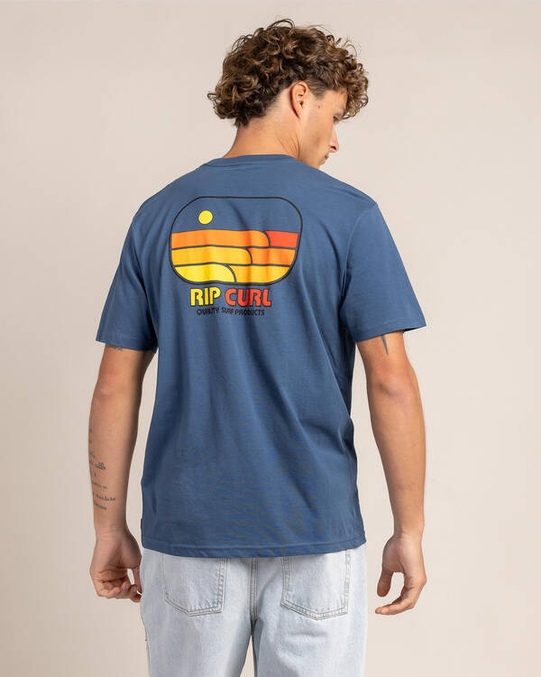 Rip Curl Surf Revival Lined Up T-Shirt for Mens