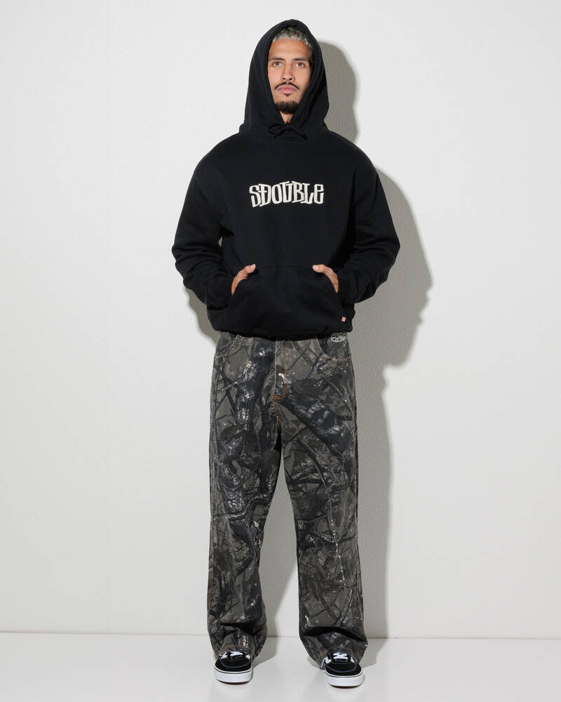 S-Double Mid Block Fleece Hoodie for Mens