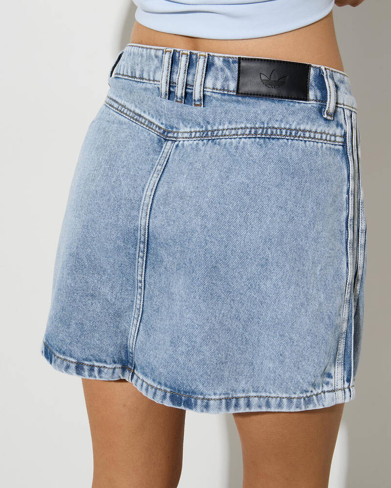 adidas 3 Stripes Denim Skirt for Womens